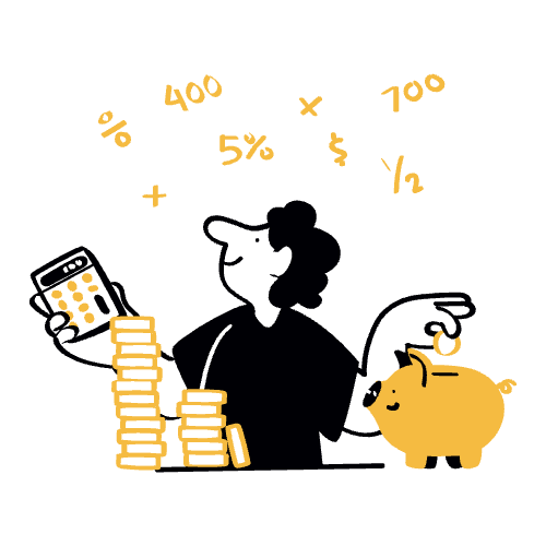 Money jar illustration